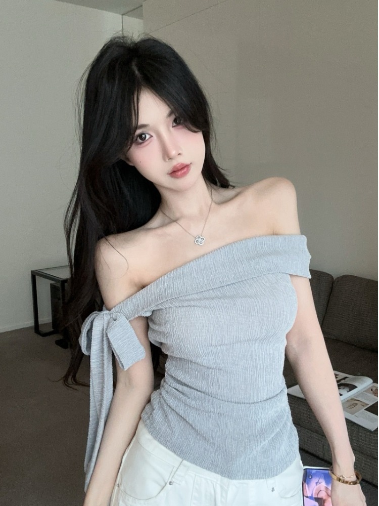 Spicy Girl One-Shoulder Tie Wa - T Shirt Tight Fit recension och pris