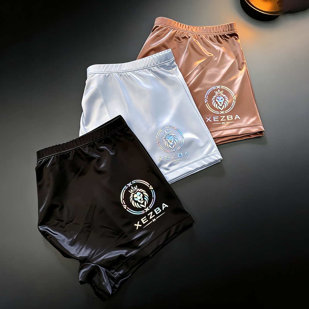 Men Glossy Ice Silk Boxer Shor - Long Leg Trunk Men recension och pris