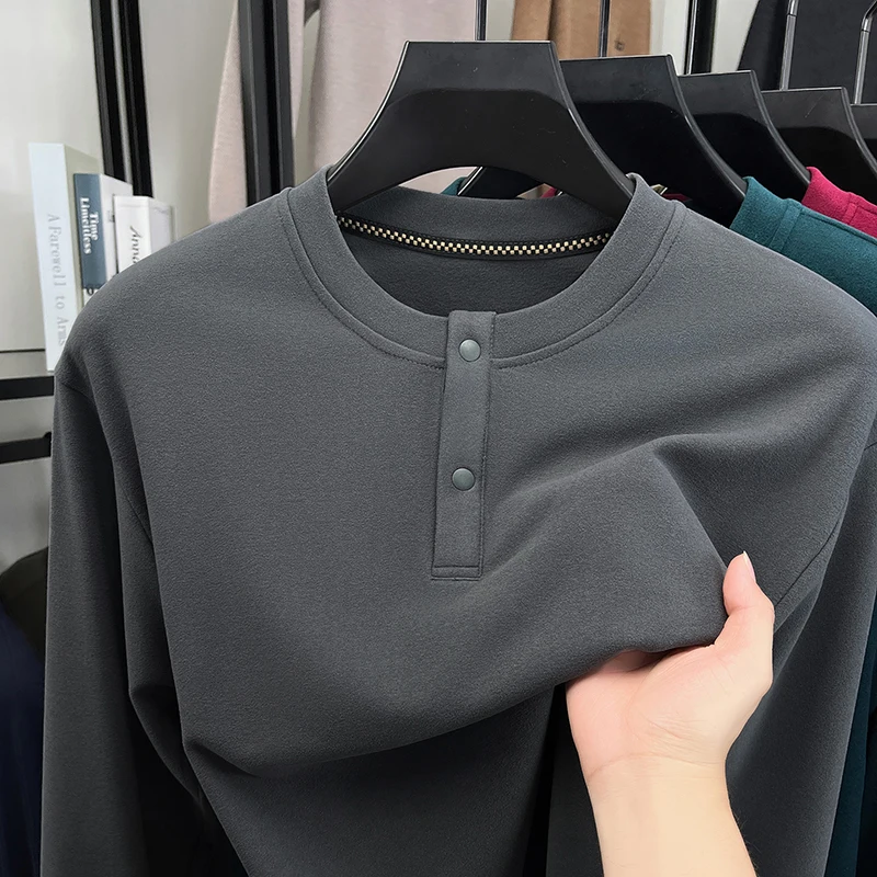 Mens Loose Fit Henley Pullover - Thermal Long John recension och pris