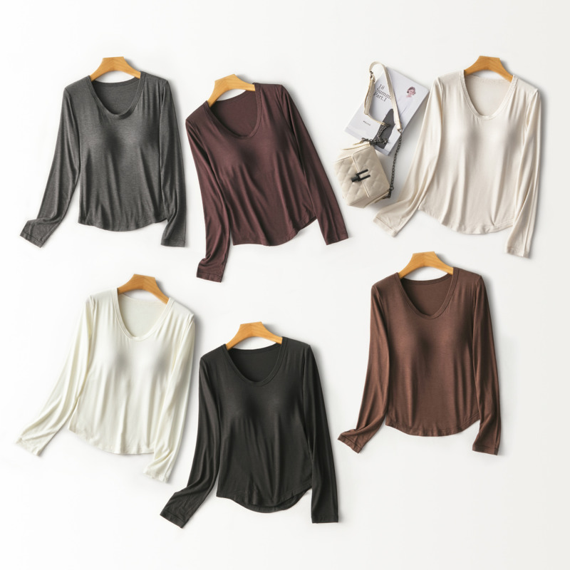 Women U‑Neck Long Sleeve Top B - Base Layer Top recension och pris