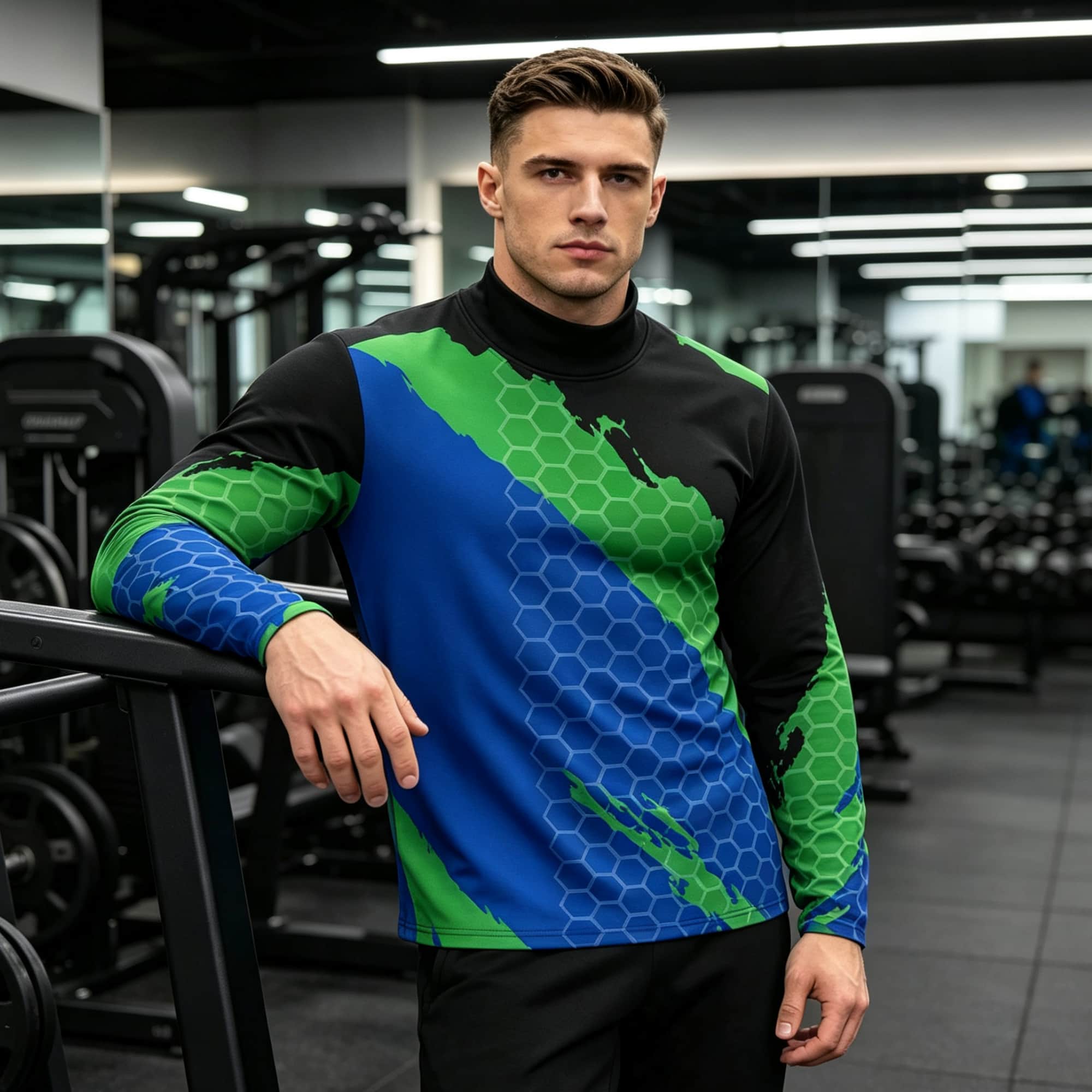 Men Contrast Color Honeycomb T - Base Layer Top recension och pris